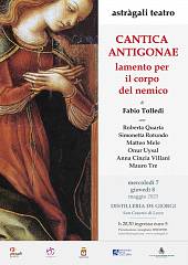 Lo spettacolo  cantica antigonae. lamento per il corpo del nemico apre  per la palestina,